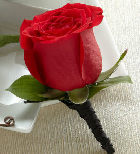 Red Rose Boutonniere