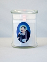 Glass LED Flickering Light-Padre Pio