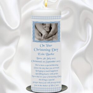 Blue Gingham Feet Candle - 9