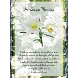 White Flowers Remembrance Slate