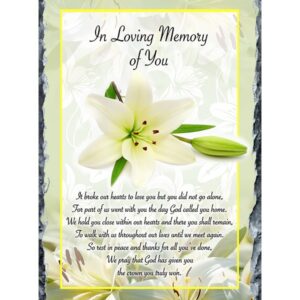 Lily Remembrance Slate