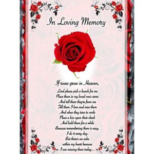 Red Roses Remembrance Slate
