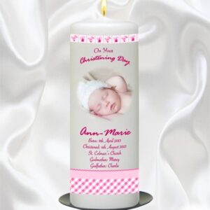Pink Hush Teddy Photo Candle - 9