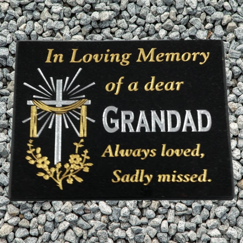 XLarge Rectangle Granite Memorial Plaque-0