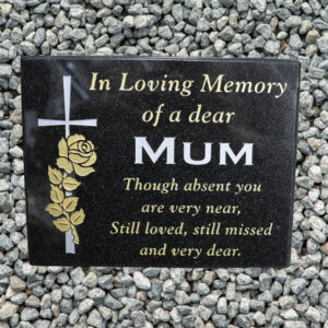 Small Rectangle Granite Memorial Plaque