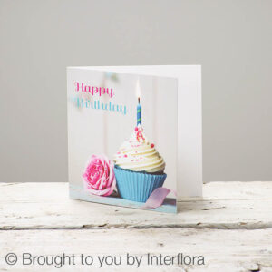 Happy Birthday Cupcake Greetings Card