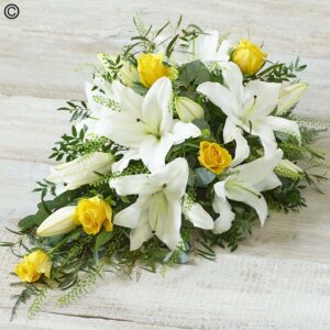 Rose and Lily Spray - White or Yellow