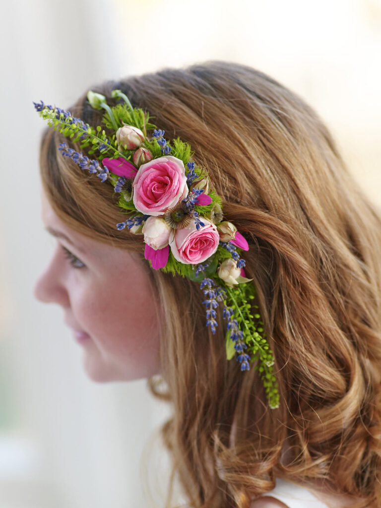 Rose & Lavender Hair Comb